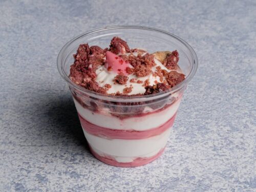 Red velvet yogurt pot
